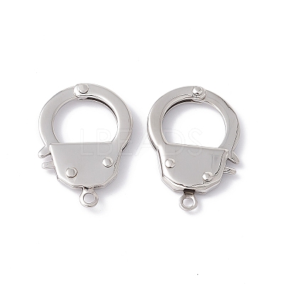 Tarnish Resistant 304 Stainless Steel Handcuff Clasps X-STAS-D009-02-1
