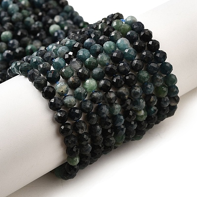 Natural Blue Tourmaline Beads Strands G-G259-D10-4mm-1