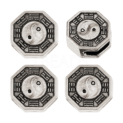 4Pcs Brass European Beads KK-FH0008-27A-AS-1