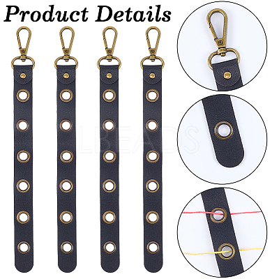 4Pcs Alloy Leather Threader AJEW-CL0005-55B-1