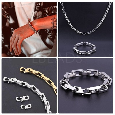 2Pcs 2 Styles 316 Surgical Stainless Steel Lobster Claw Clasps FIND-CJ0011-12-1