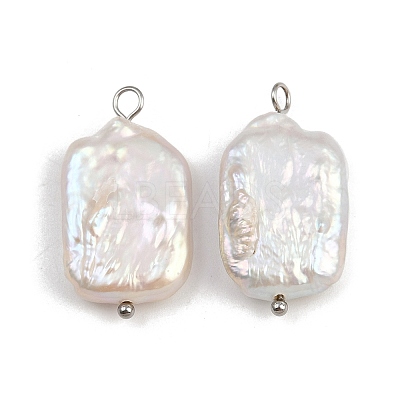 Natural Freshwater Pearl Keshi Pearl Pendants STAS-D378-07B-P-1