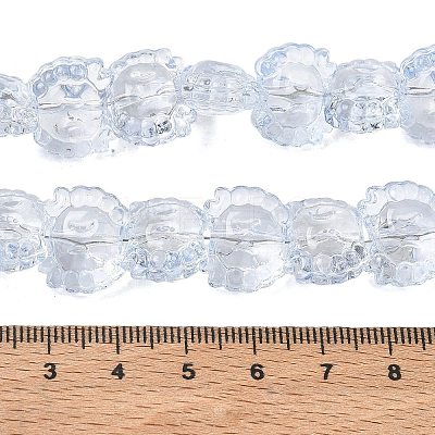 Electroplate Baking Paint Transparent Glass Beads Strands GL-CBA17FF-02F-1
