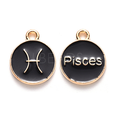 Alloy Enamel Pendants X-ENAM-S124-01A-08H-1
