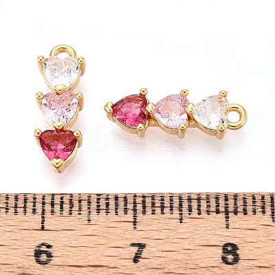 Brass Micro Pave Cubic Zirconia Charms X-KK-N263-95B-G-1