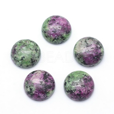 Natural Ruby in Zoisite Cabochons G-P393-R34-8MM-1