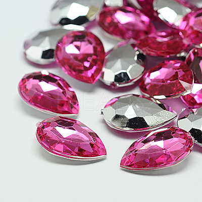 Imitation Taiwan Acrylic Rhinestone Cabochons GACR-A017-10x14mm-M-1