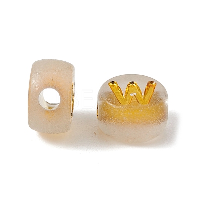 Luminous Transparent Acrylic Beads OACR-P037-01B-W-1