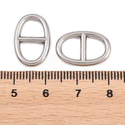 304 Stainless Steel Oval Links Connector Charms STAS-F366-02A-P-1