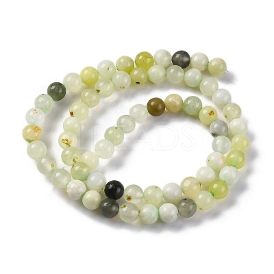 Natural New Jade Beads Strands G-F591-16-6MM-1