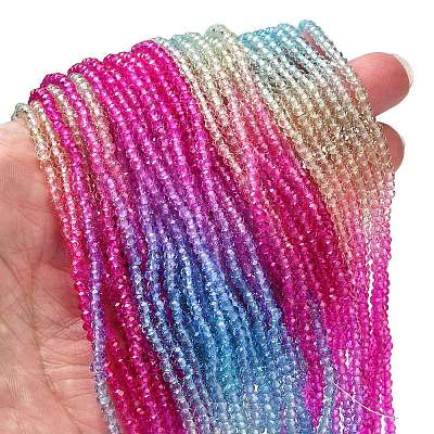 Transparent Painted Glass Beads Strands LS-DGLA-A034-T2mm-A14-1