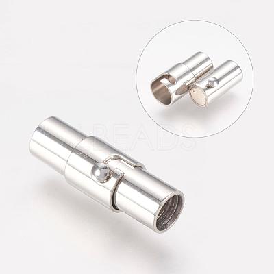 Tarnish Resistant Smooth 304 Stainless Steel Locking Tube Magnetic Clasps STAS-H019-2-1