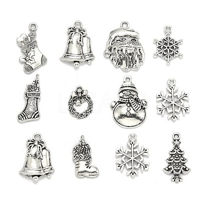 Christmas Mixed Style Tibetan Style Alloy Pendants TIBEP-F040-02AS-1