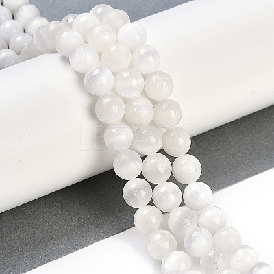Natural Selenite Beads Strands X-G-G167-A02-01-1
