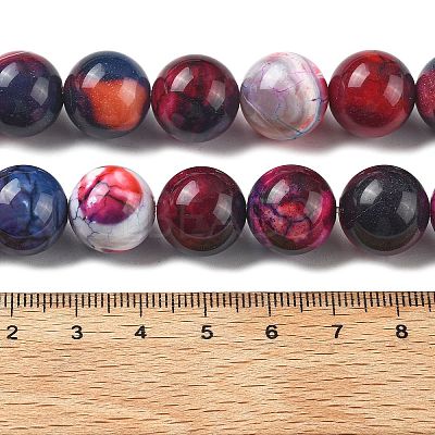 Natural Multi-Color Agate Beads Strands G-A261-B10-14mm-1