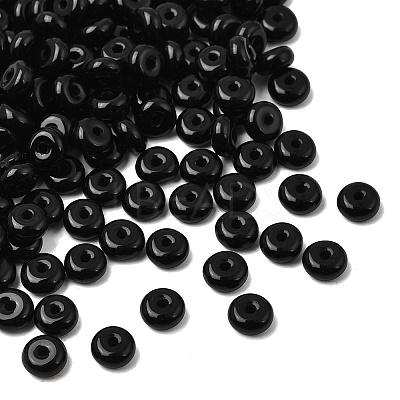 Baking Paint Opaque Glass Beads GLAA-A045-06M-1