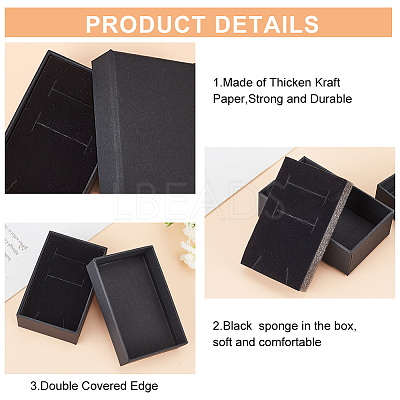 Kraft Paper Cardboard Jewelry Boxes LS-CBOX-BC0001-16-1