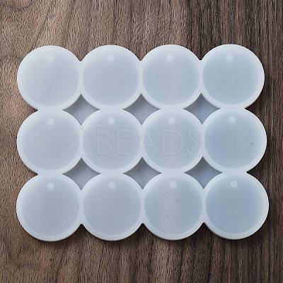 Flat Round Keychain DIY Silicone Pendant Molds SIMO-D004-01-1