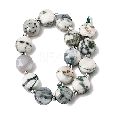 Natural Tree Agate Beads Strands G-D105-A05-1