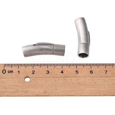 Tarnish Resistant Column 304 Stainless Steel Bayonet Necklace Clasps STAS-I013-6mm-B-1