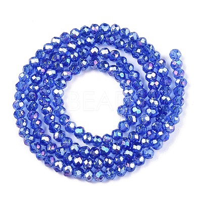 Electroplate Glass Beads Strands EGLA-A044-T2mm-B31-1