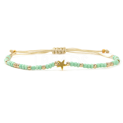 Glass Seed Beads Adjustable Bracelets KO8624-3-1
