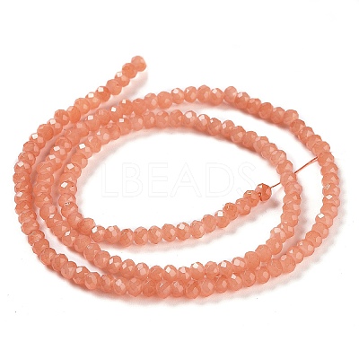 Baking Paint Imitation Jade Glass Bead Strands DGLA-A034-J6MM-A34-1