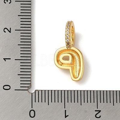 Brass Micro Pave Cubic Zirconia Pendants KK-K345-13P-G-1