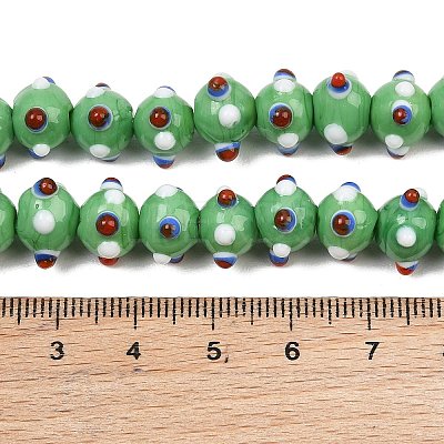 Handmade Bumpy Lampwork Beads Strands LA-CBA05D6-01-09-1
