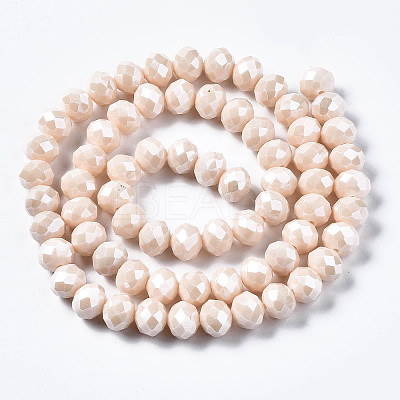 Electroplate Glass Beads Strands EGLA-A034-P6mm-A17-1