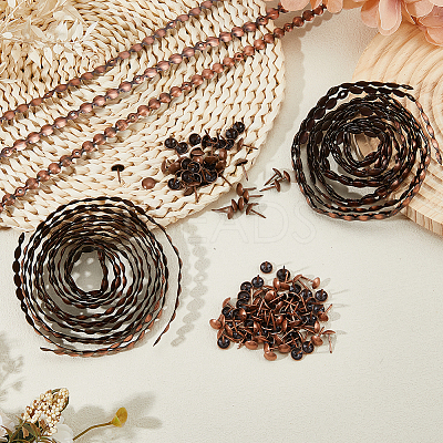 11 Sets 2 Styles Iron Decorative Nail Strips OCOR-FH0001-52-1