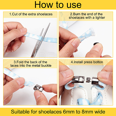 24Pcs 6 Colors Alloy Shoelaces Buckle Lock FIND-NB0005-17-1