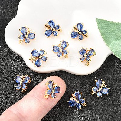 SHEGRACE Butterfly Brass Micro Pave Cubic Zirconia Spacer Bars XGRQ5K655-825G-B-1