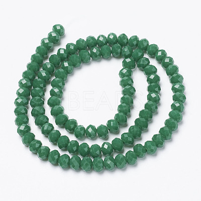 Opaque Solid Color Glass Beads Strands X1-EGLA-A034-P6mm-D09-1