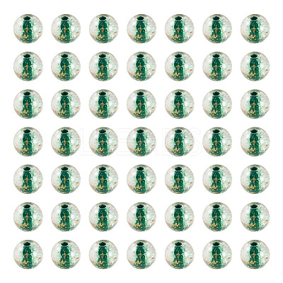 100Pcs Crackle Transparent Glass Beads GLAA-TADJ0001-12F-1