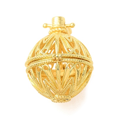 Brass Cage Pendants KK-CBA8ACD-07G-1