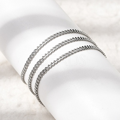 12Pcs 2MM 304 Stainless Steel Twisted Chain Necklaces for Men Women NJEW-H093-17P-03-1