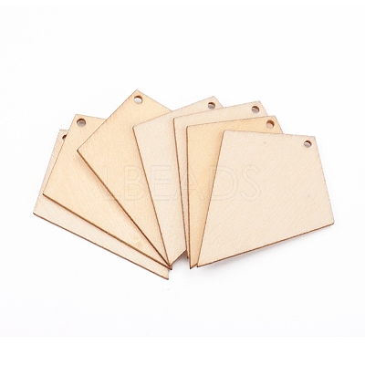 Natural Wood Big Pendants DIY-WH0166-32B-1