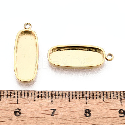 304 Stainless Steel Pendant Cabochon Component STAS-N115-42G-1