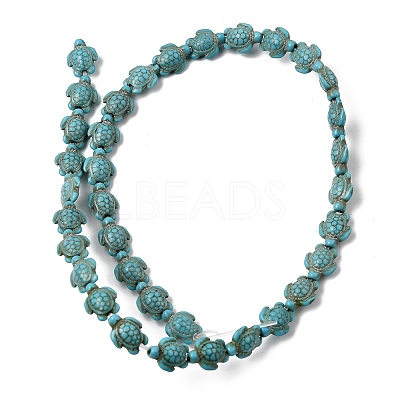 Synthetic Turquoise Beads Strands G-E456-35D-8x10mm-03-1