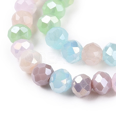 Electroplate Glass Beads Strands GLAA-T023-B16-02-1