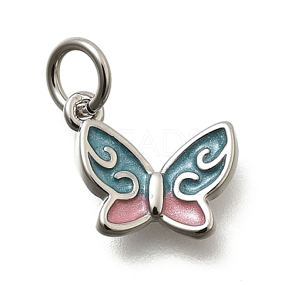 Brass Enamel Charms KK-Z093-07P-01-1