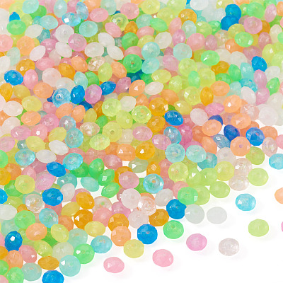 500Pcs Luminous PS Plastic Beads FIND-TA00009-13C-1
