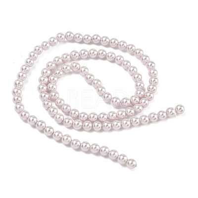 Electroplated Shell Pearl Beads Strands BSHE-G041-4mm-06-1