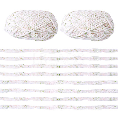 2 Skeins Super Bulky Speckled Chenille Polyester Yarn OCOR-TA0003-10-1
