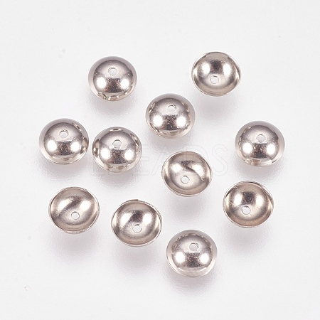 Non-Tarnish Apetalous 201 Stainless Steel Bead Caps STAS-L205-13E-1
