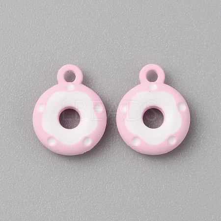 Frosted Painted Colored Alloy Pendants FIND-TAC0010-82G-1