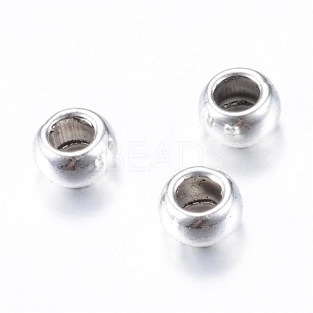 Tibetan Style Alloy Spacer Beads TIBE-Q063-04AS-RS-1
