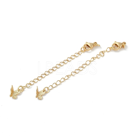 Brass Ends with Chains KK-P283-33G-1