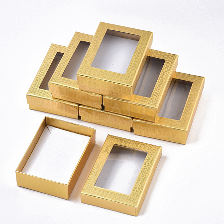 Rectangle Valentines Day Presents Packages Cardboard Jewelry Set Boxes X-CBOX-S001-90x65mm-03-1